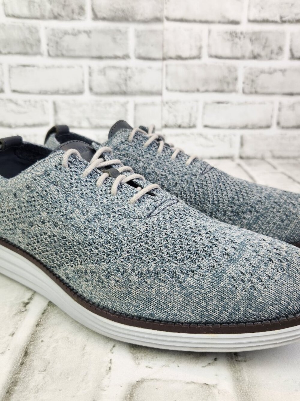 Cole Haan Original Grand StitchLite Men's Sz 9.5 Gray Oxford Casual Shoes C36872